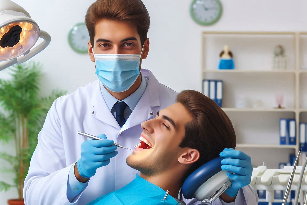 Professional teeth-whitening treatment at First Care Dental