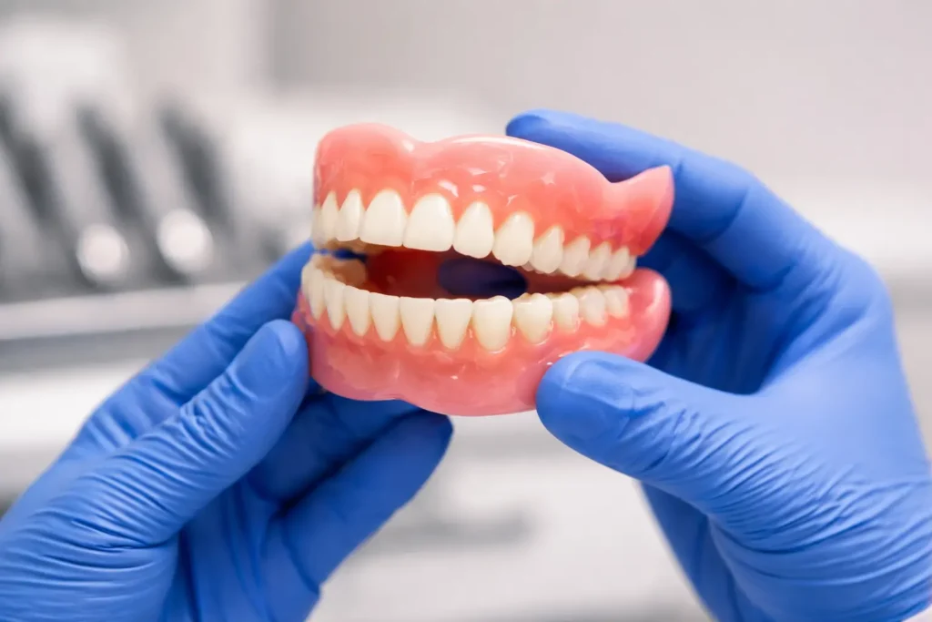 Affordable dentures treatment at First Care Dental in Carson City helping restore a natural-looking smile with comfortable and budget-friendly tooth replacement options.